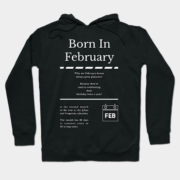 Born in February Hoodie by miverlab